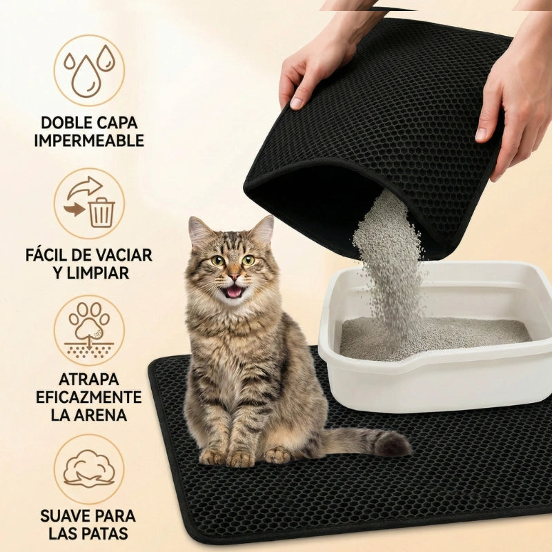 Combo Tapete Arenero + Cepillo de Vapor para Gato