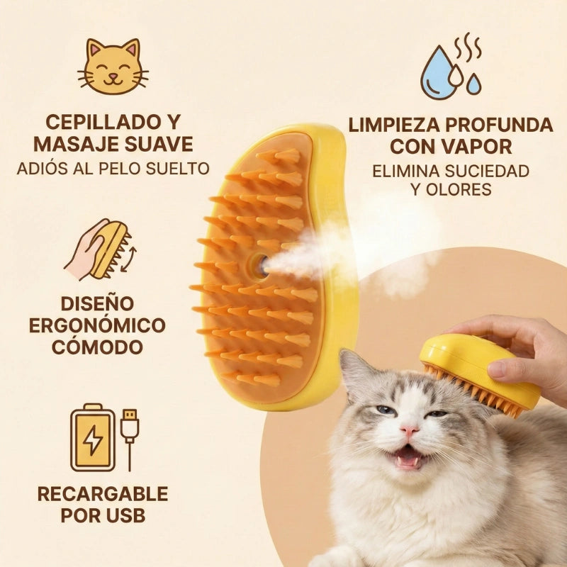 Combo Tapete Arenero + Cepillo de Vapor para Gato